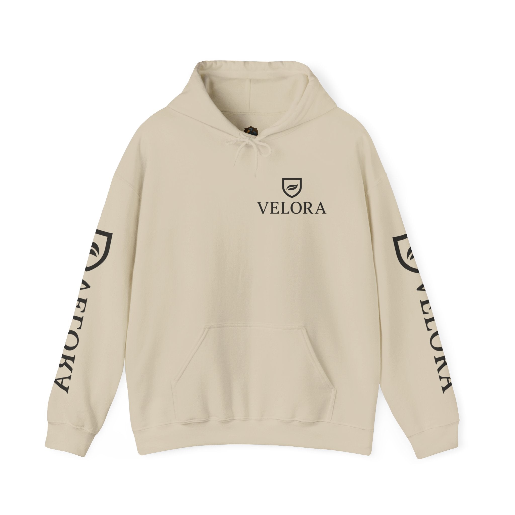 Velora Shield Hoodie - Embroidered Symbol of Strength & Kindness