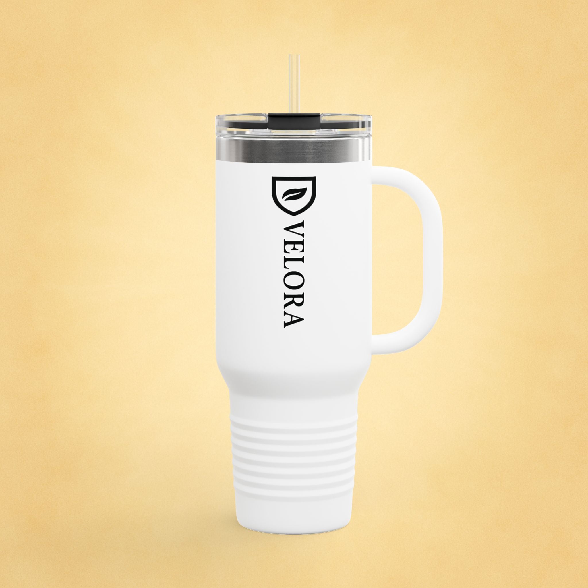 Stainless Steel Travel Mug 40oz Insulated Tumbler with Handle (Hot & Cold)