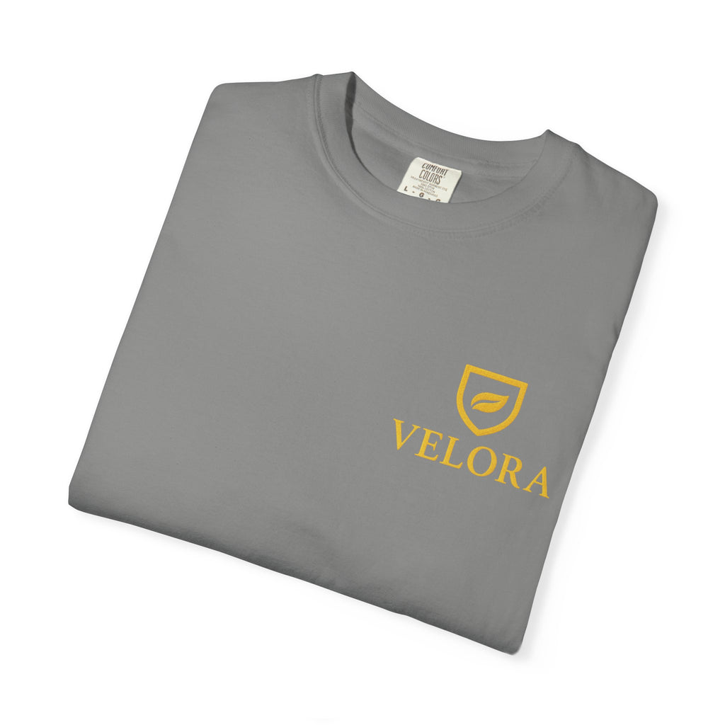 Velora “Strength & Kindness” Garment-Dyed Unisex Tee – Gold Edition