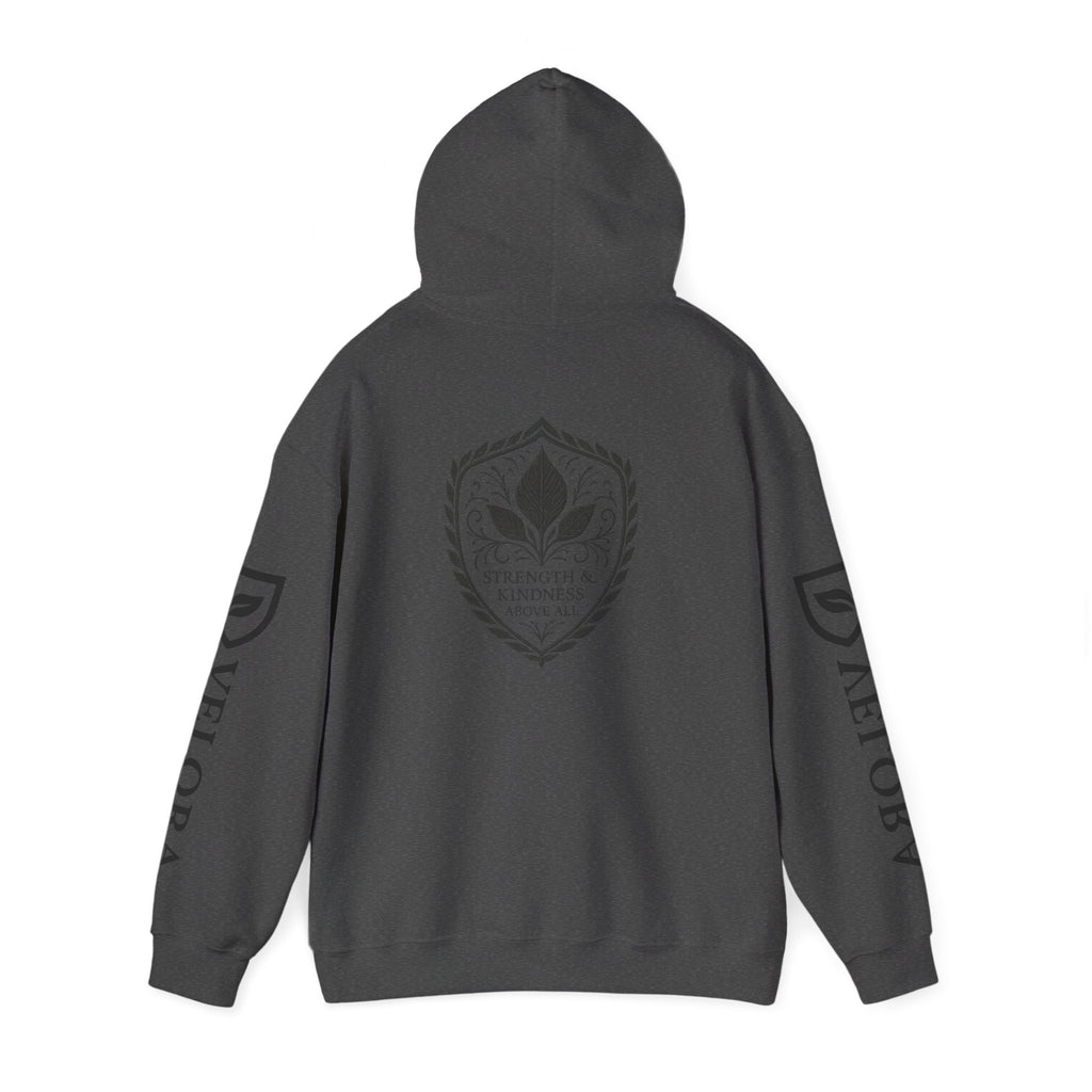 Velora Shield Hoodie - Embroidered Symbol of Strength & Kindness