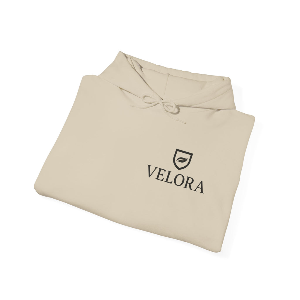 Velora Shield Hoodie - Embroidered Symbol of Strength & Kindness