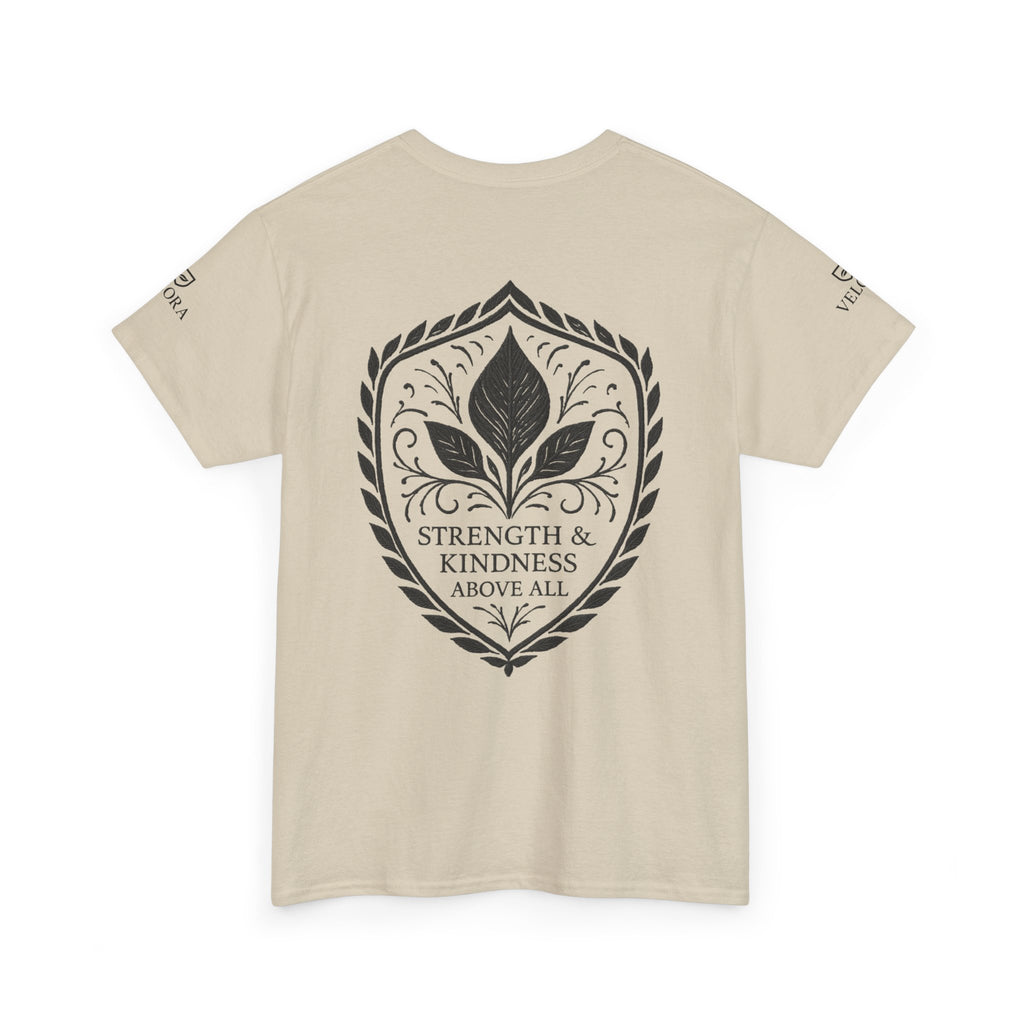 Velora “Strength & Kindness” Heavy Cotton Tee – Timeless Streetwear with Meaning