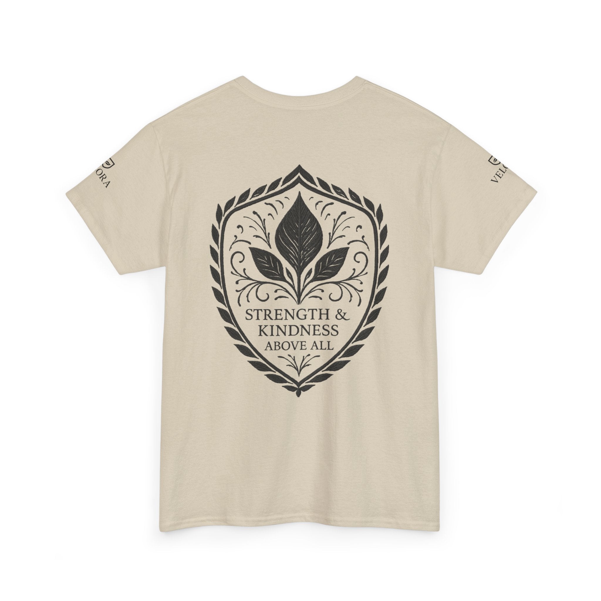 Velora “Strength & Kindness” Heavy Cotton Tee – Timeless Streetwear with Meaning
