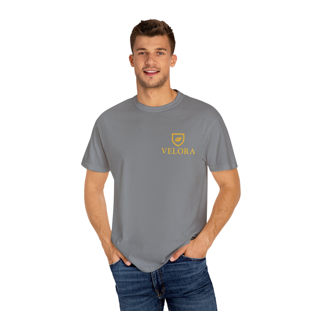 Velora “Strength & Kindness” Garment-Dyed Unisex Tee – Gold Edition
