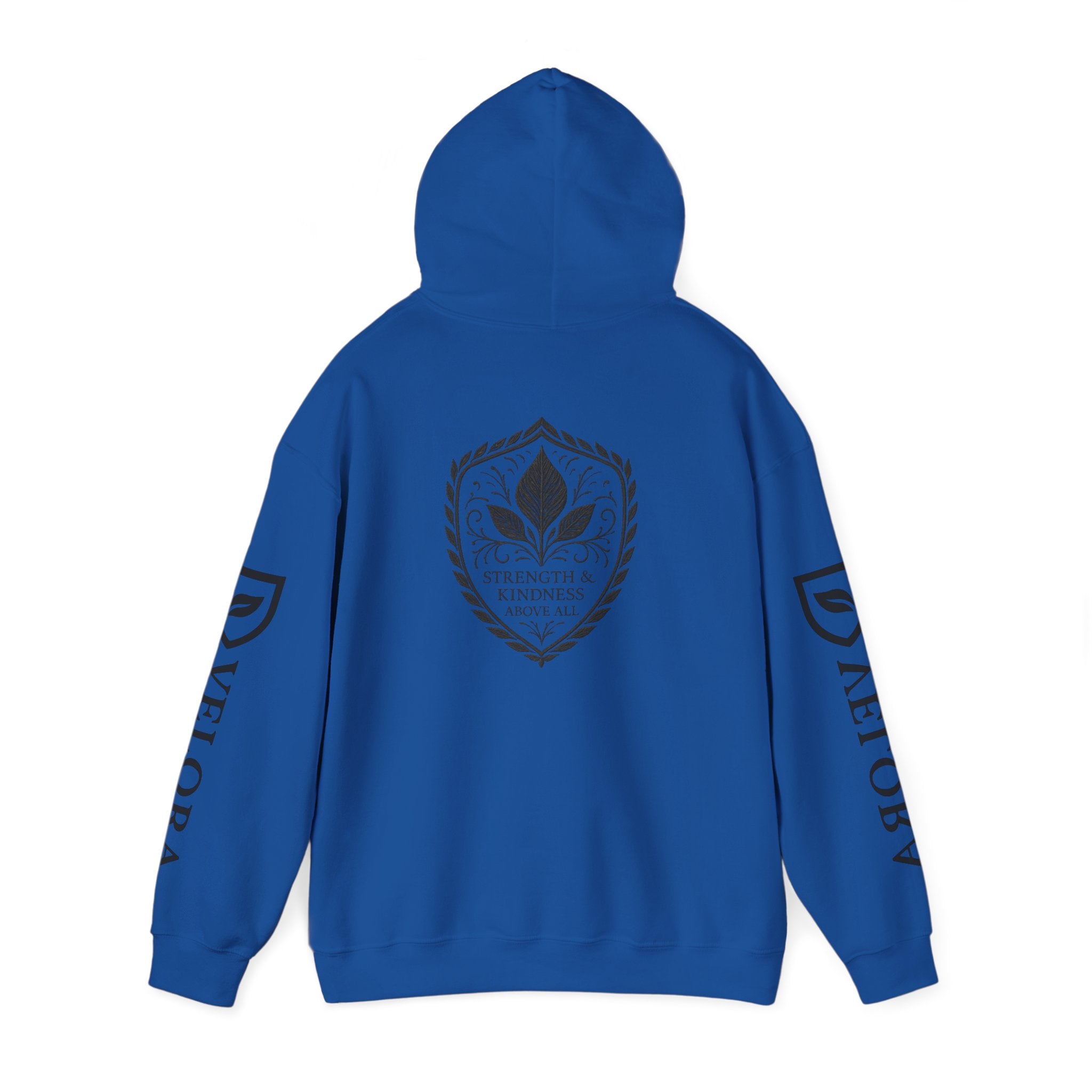 Velora Shield Hoodie - Embroidered Symbol of Strength & Kindness