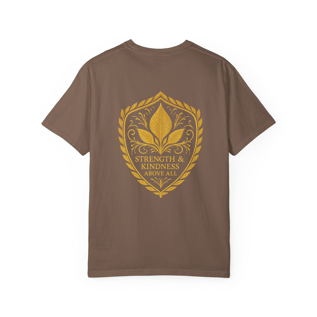 Velora “Strength & Kindness” Garment-Dyed Unisex Tee – Gold Edition