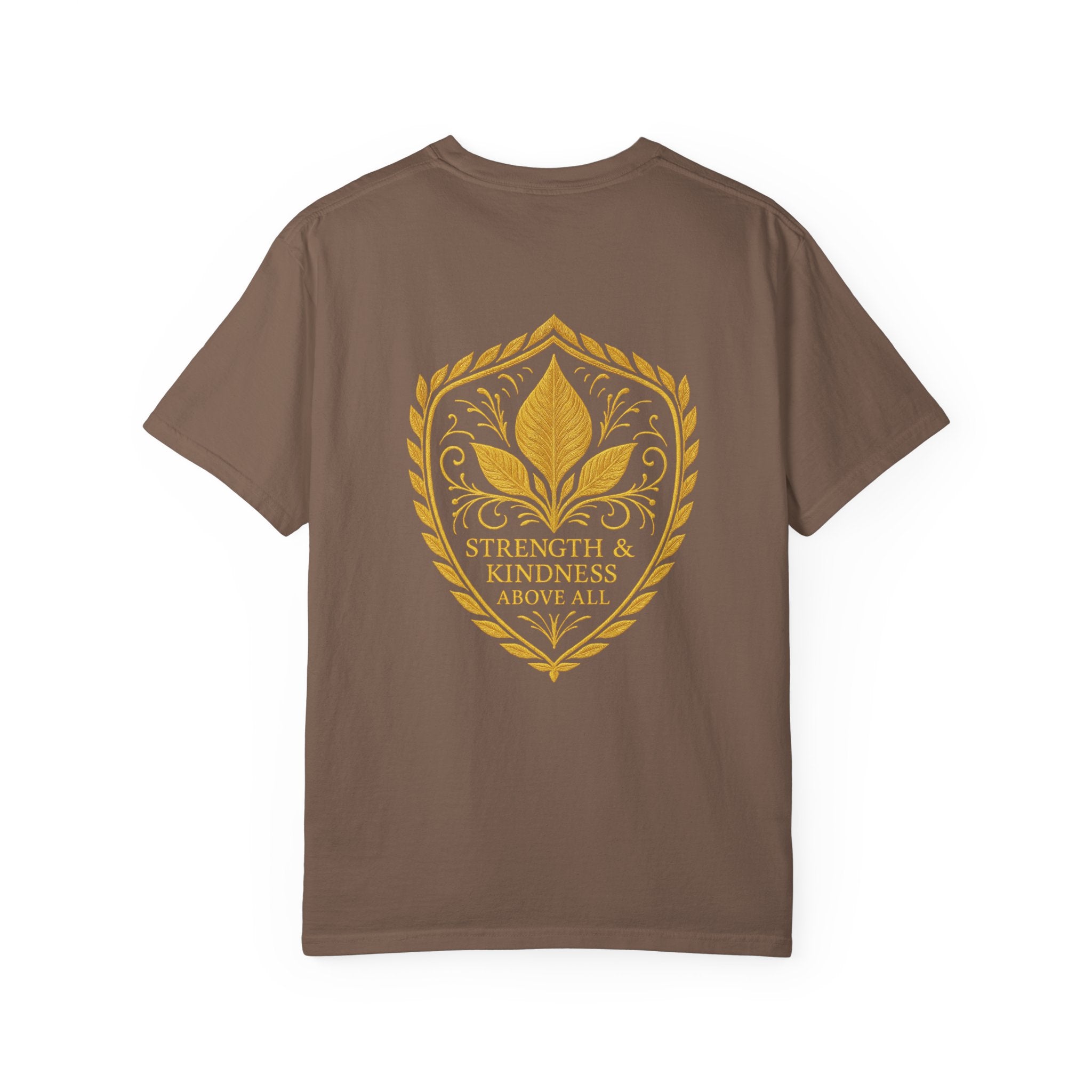Velora “Strength & Kindness” Garment-Dyed Unisex Tee – Gold Edition