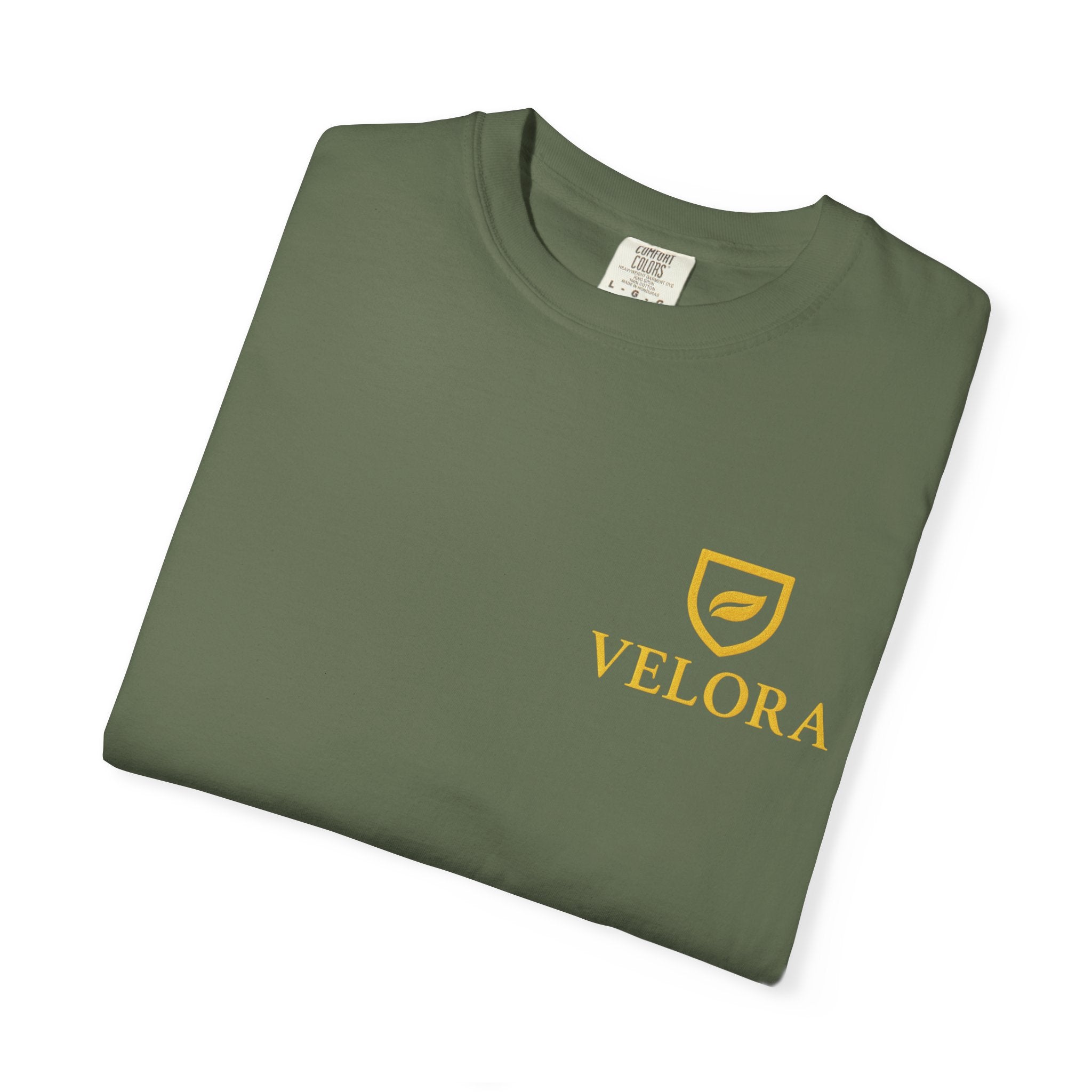 Velora “Strength & Kindness” Garment-Dyed Unisex Tee – Gold Edition