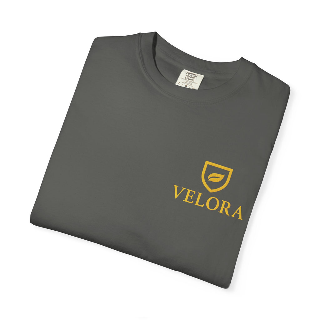 Velora “Strength & Kindness” Garment-Dyed Unisex Tee – Gold Edition