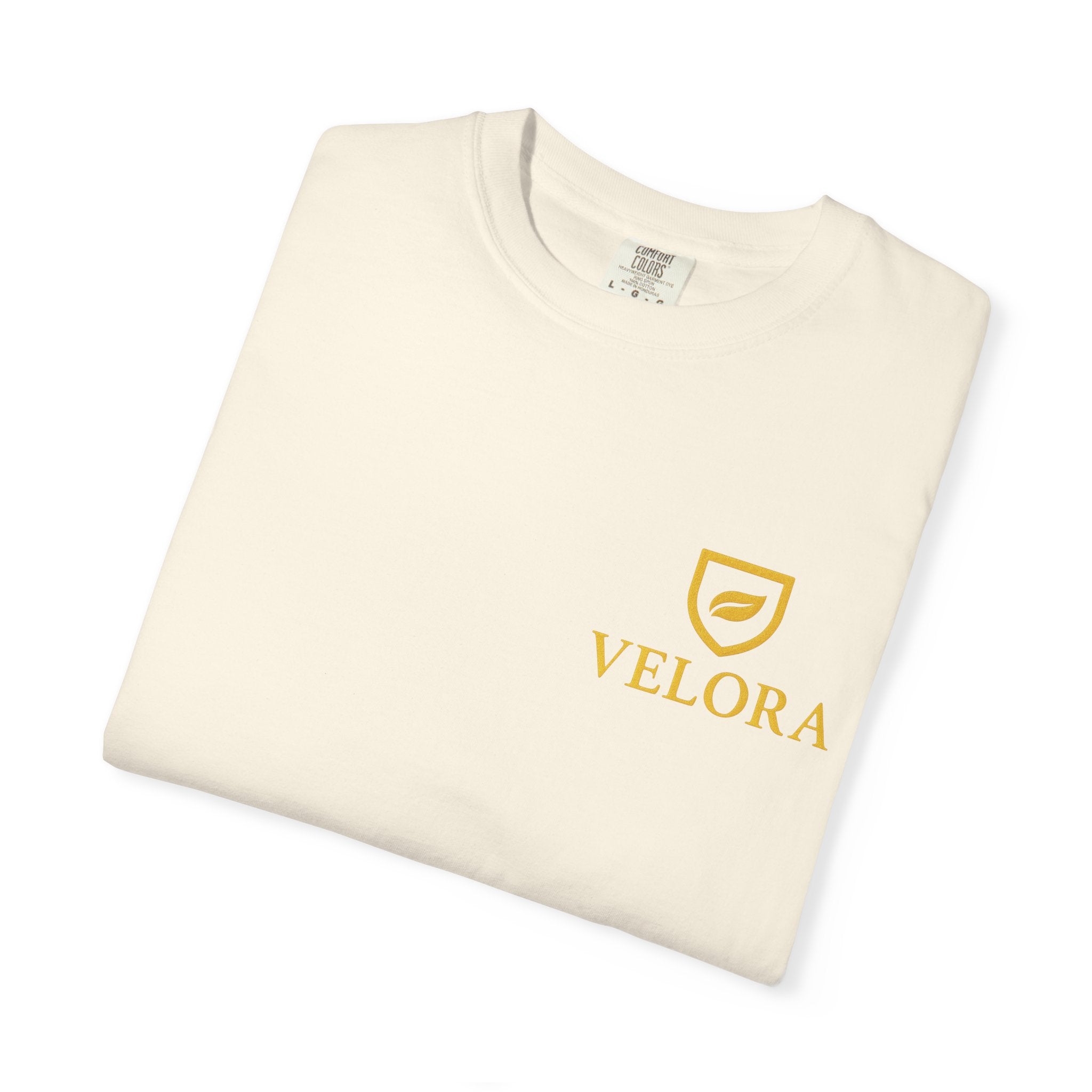 Velora “Strength & Kindness” Garment-Dyed Unisex Tee – Gold Edition