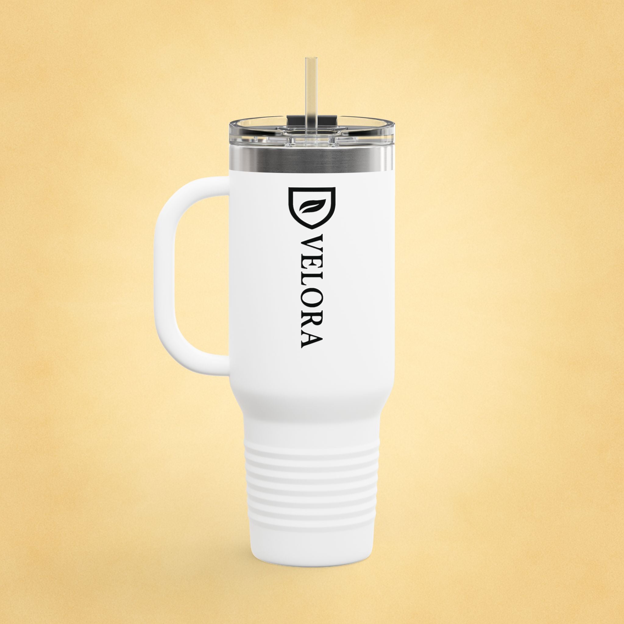 Stainless Steel Travel Mug 40oz Insulated Tumbler with Handle (Hot & Cold)