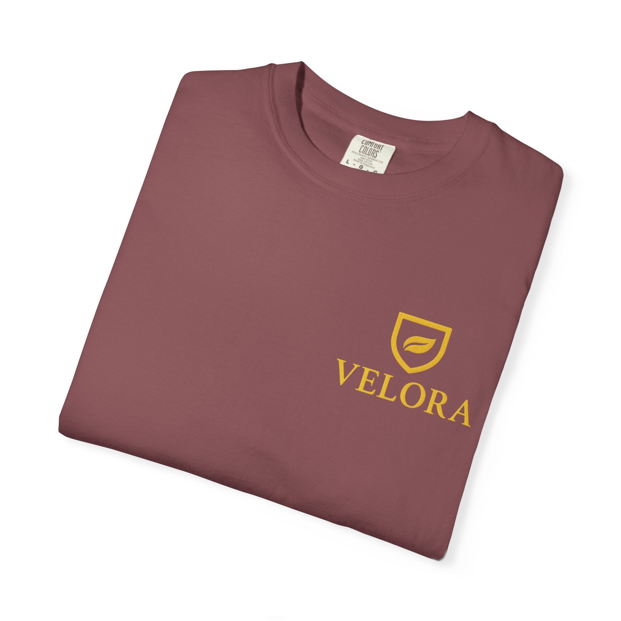 Velora “Strength & Kindness” Garment-Dyed Unisex Tee – Gold Edition