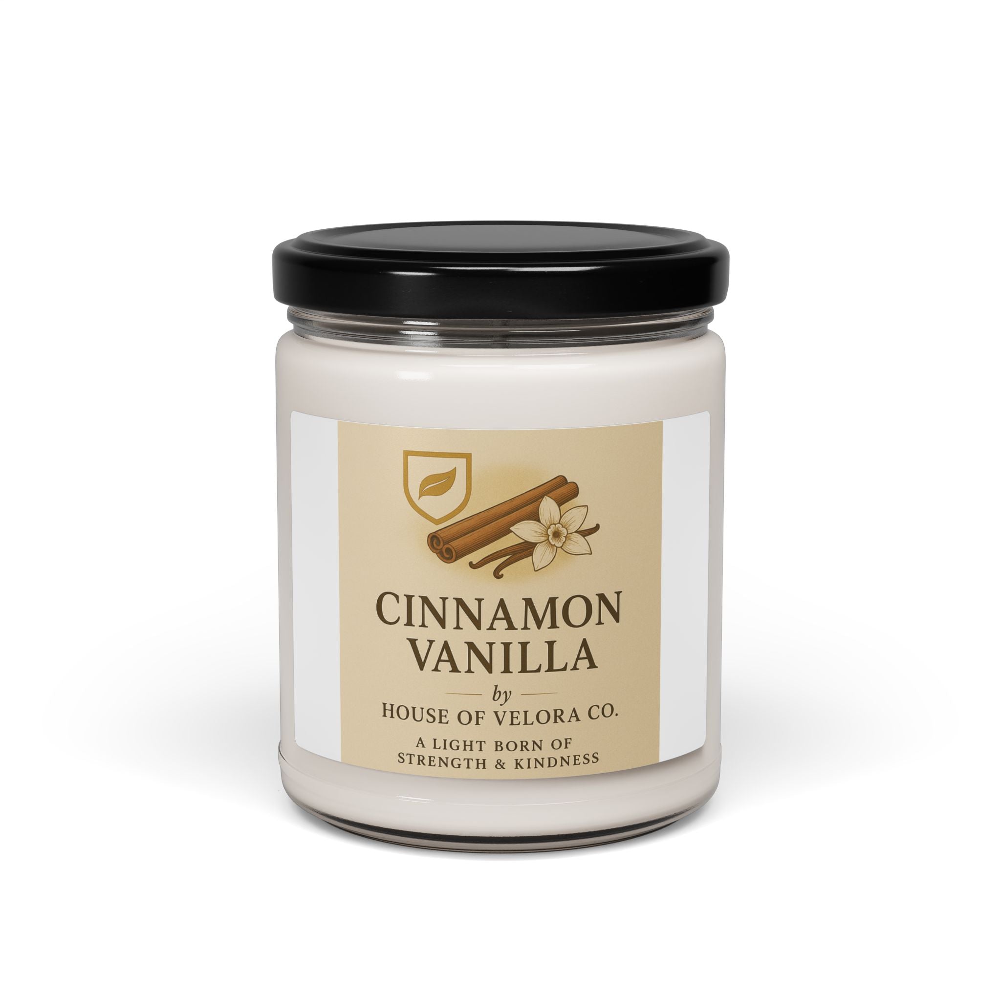 Velora Cinnamon Vanilla scent - Soy Candle