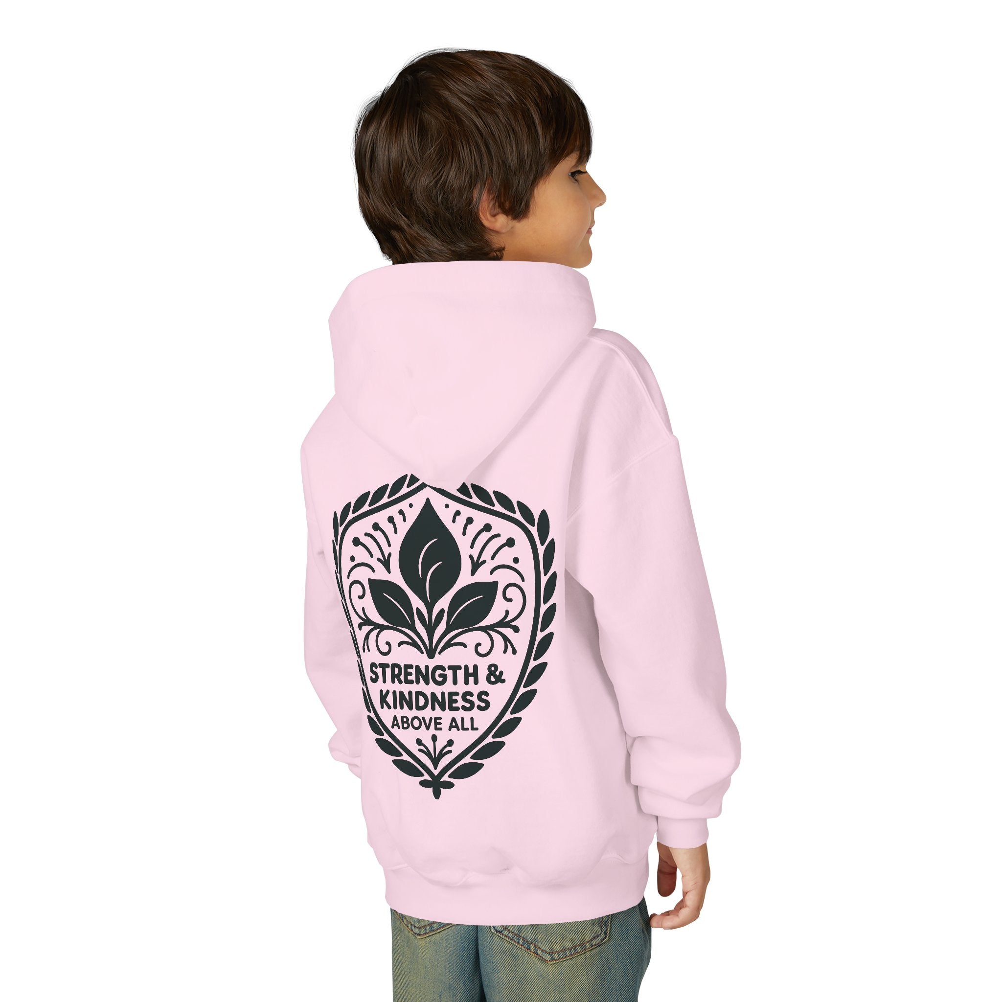 Youth Strength & Kindness Hoodie by Velora