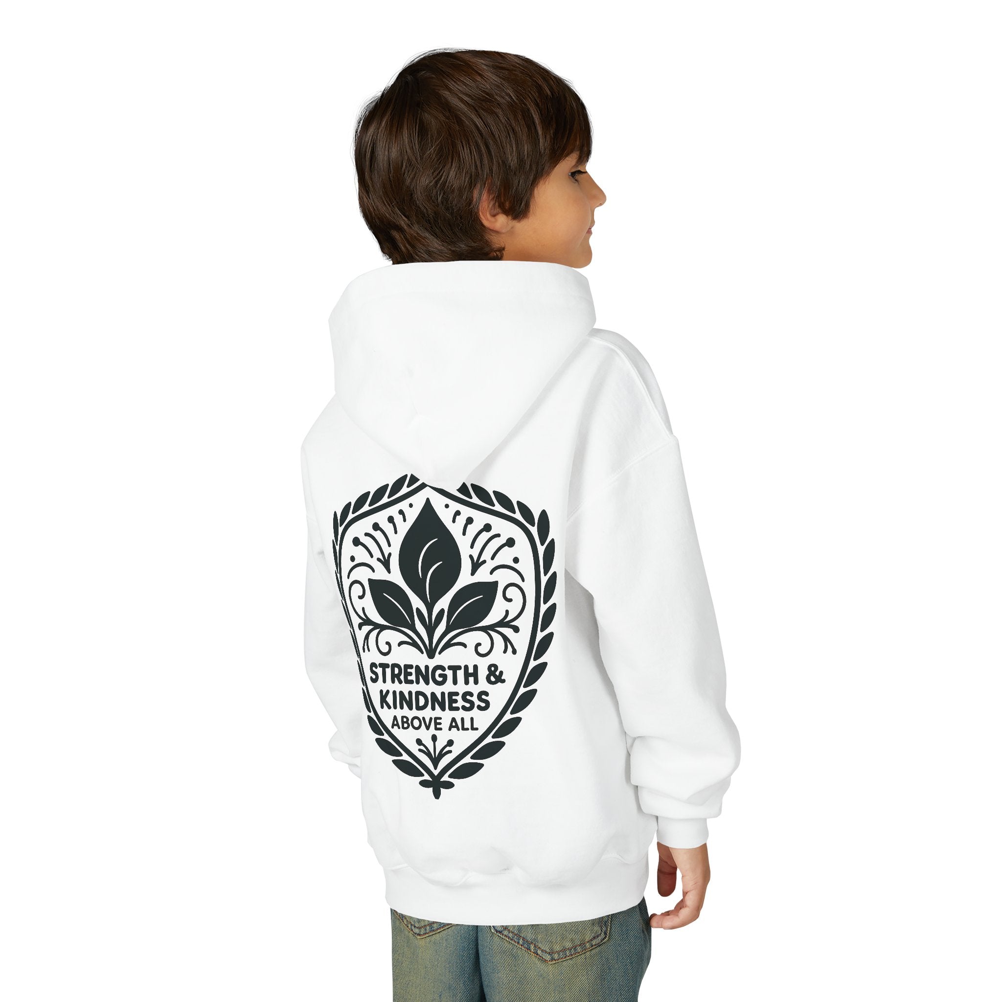 Youth Strength & Kindness Hoodie by Velora
