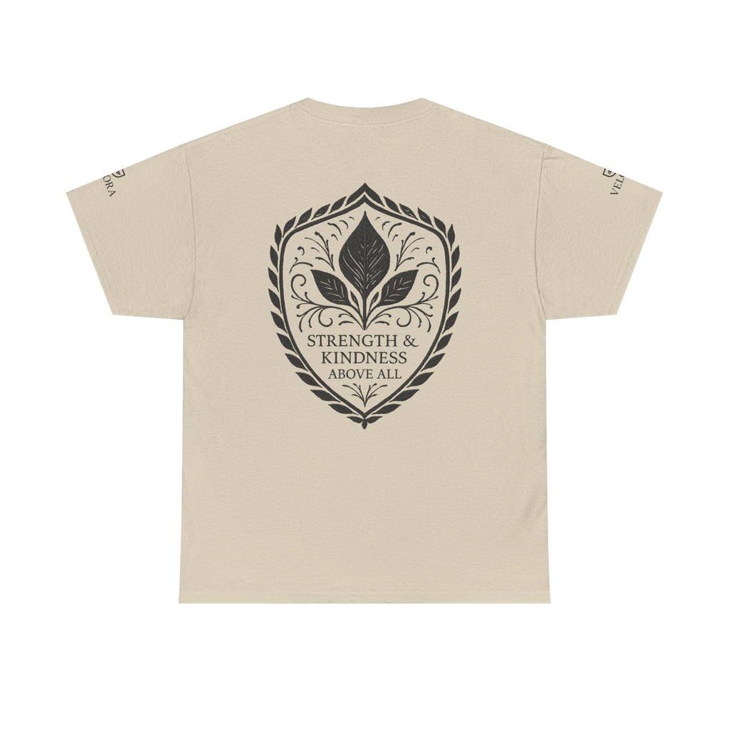 Velora “Strength & Kindness” Heavy Cotton Tee – Timeless Streetwear with Meaning