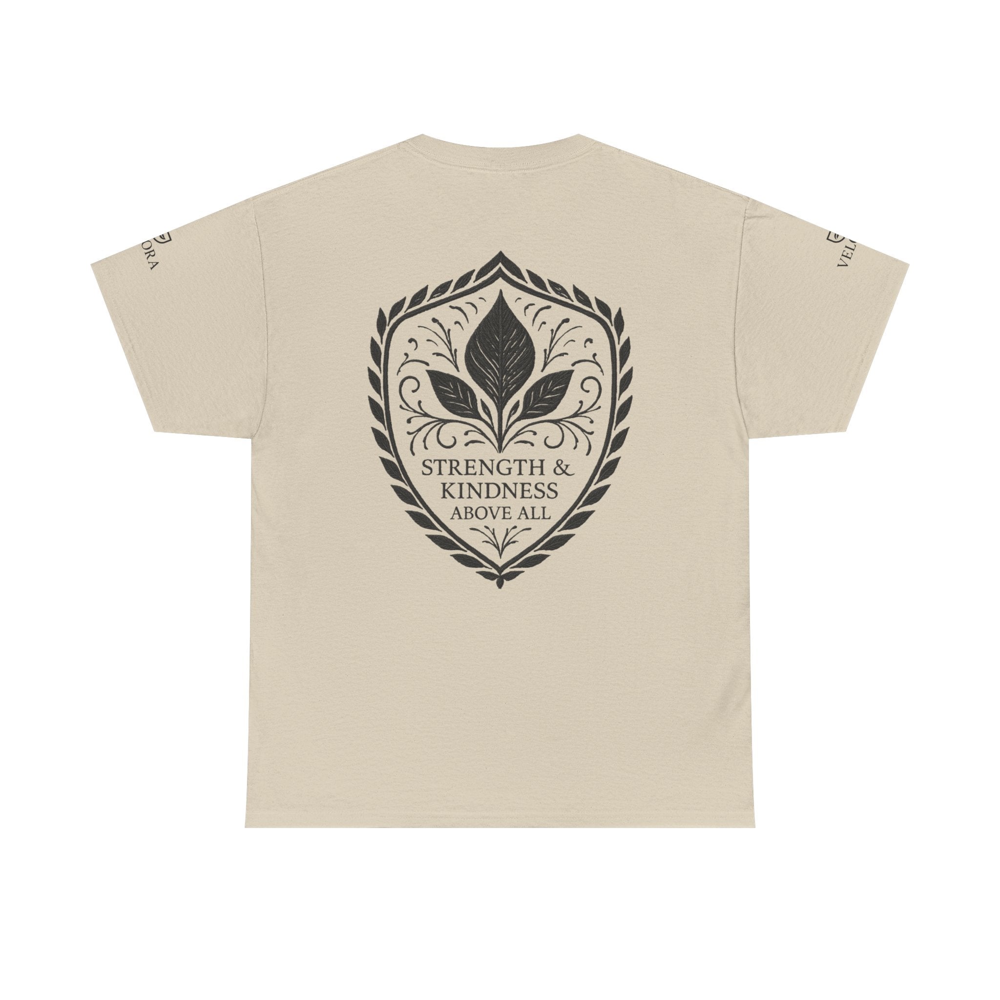 Velora “Strength & Kindness” Heavy Cotton Tee – Timeless Streetwear with Meaning