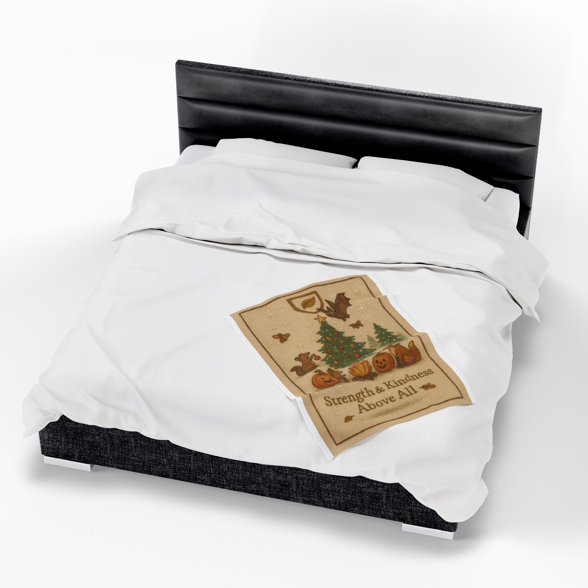 Velora Velveteen Plush Blanket - 'Strength & Kindness Above All'