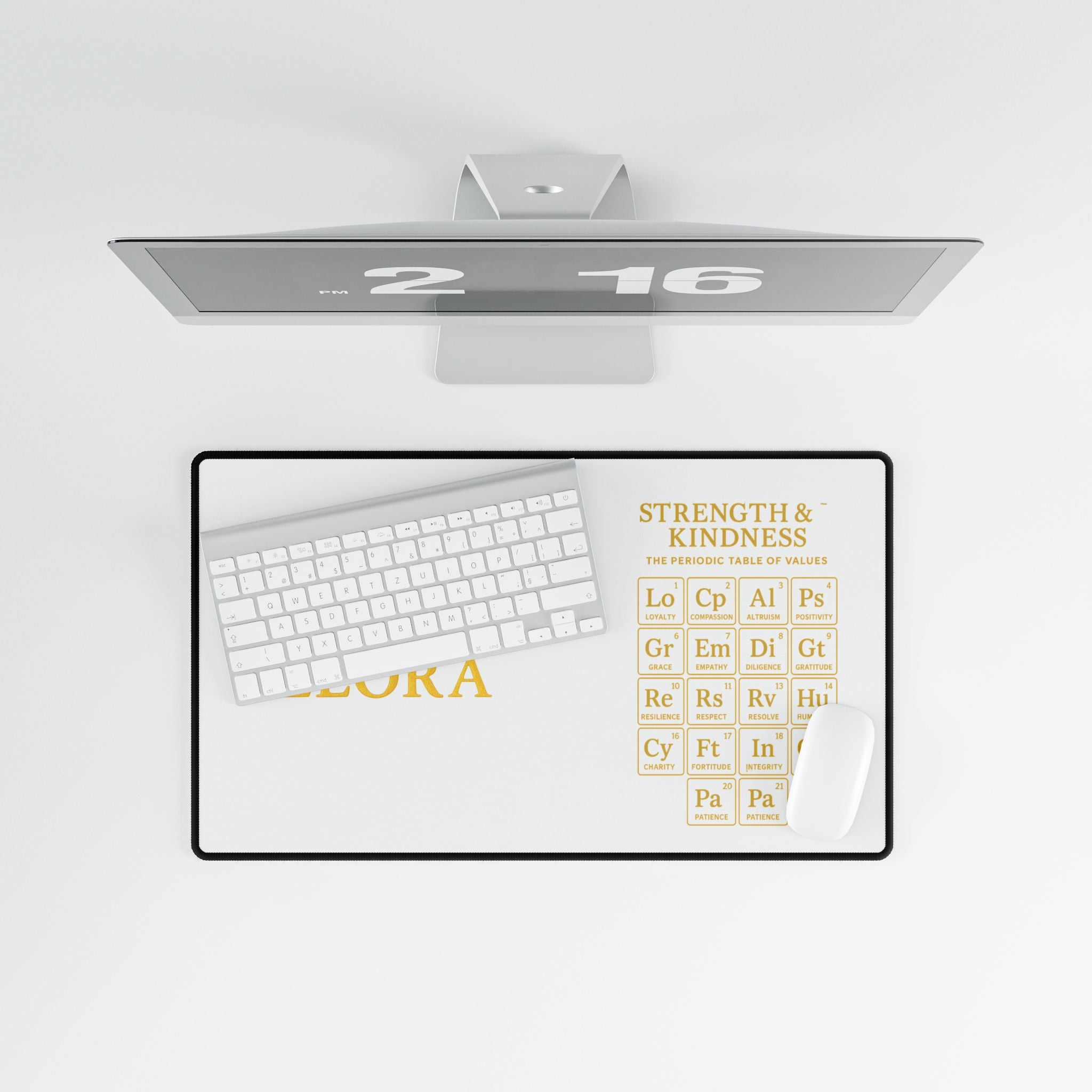 Scientific Desk Mat - Strength & Kindness Design