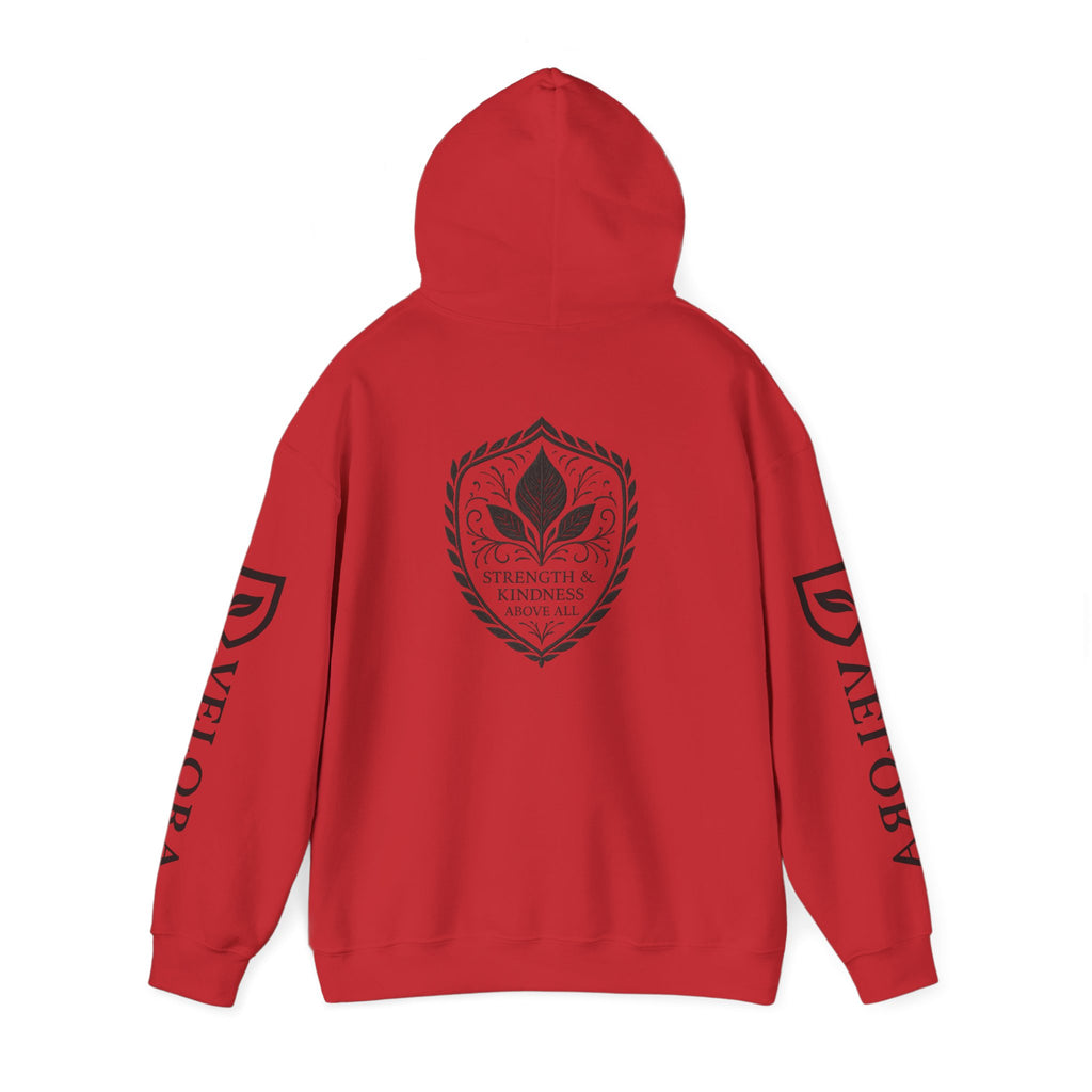 Velora Shield Hoodie - Embroidered Symbol of Strength & Kindness