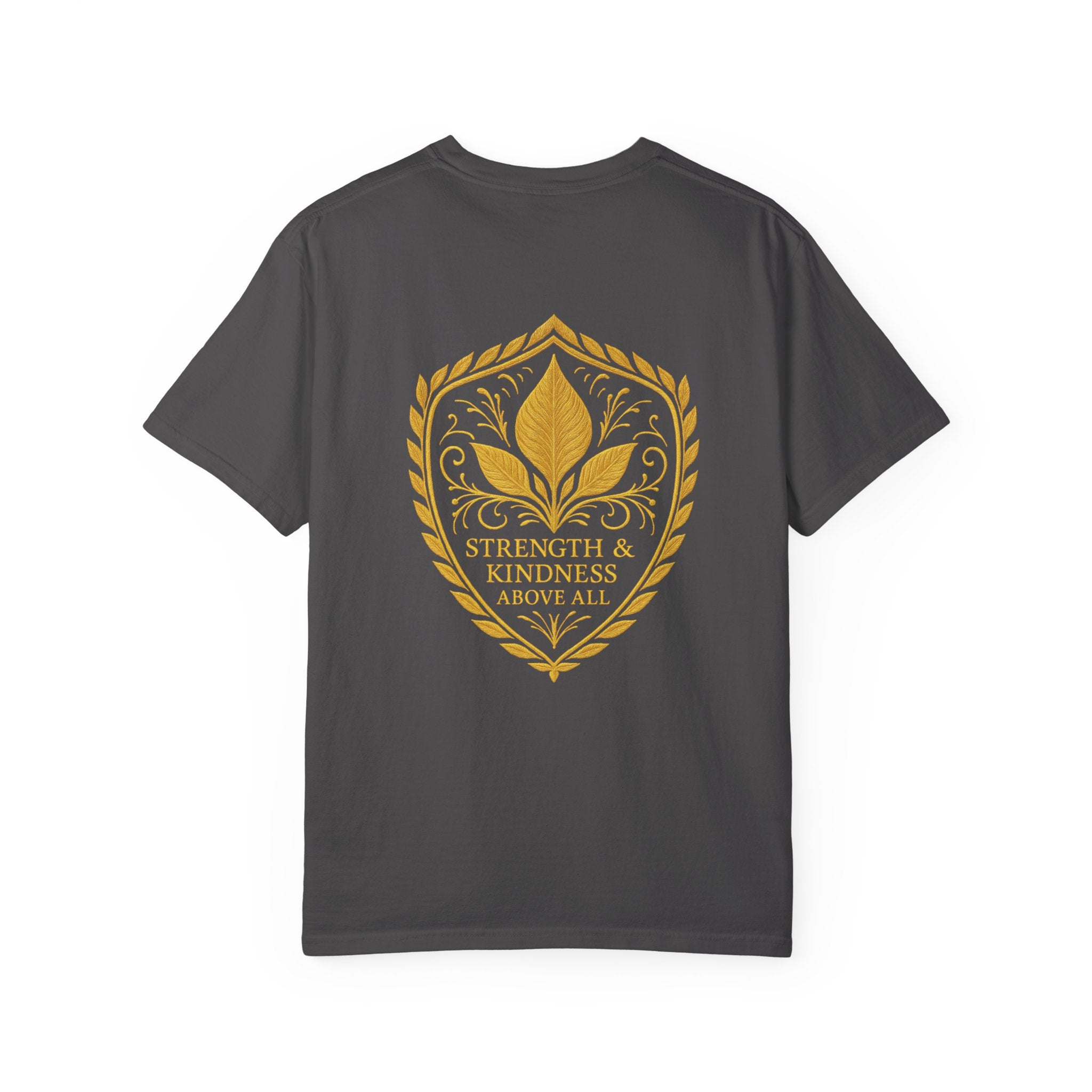 Velora “Strength & Kindness” Garment-Dyed Unisex Tee – Gold Edition