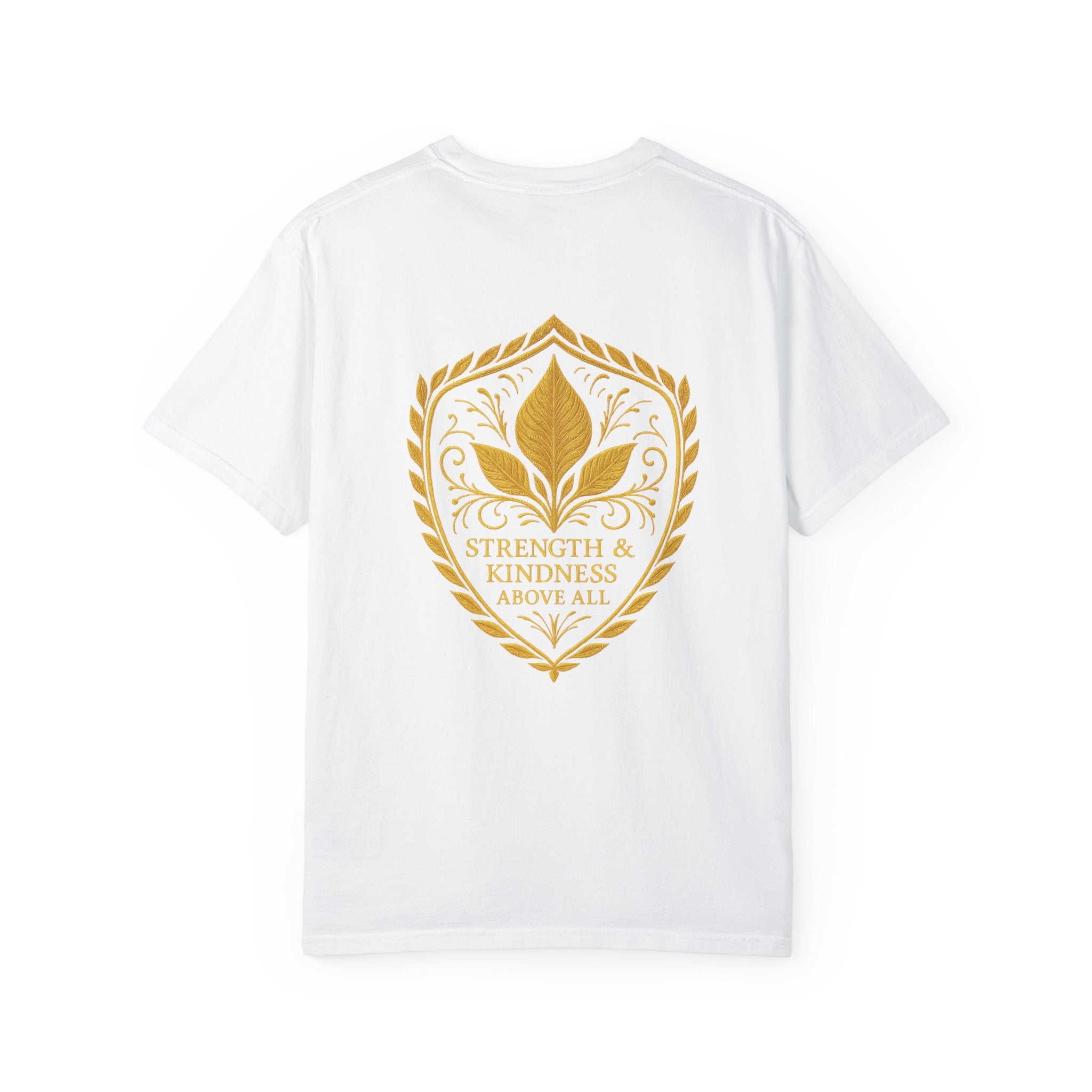 Velora “Strength & Kindness” Garment-Dyed Unisex Tee – Gold Edition