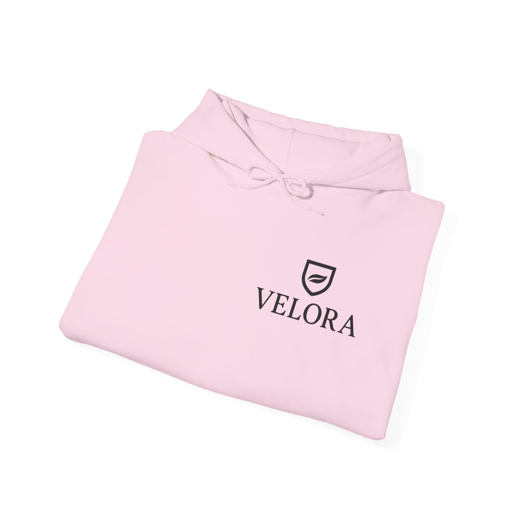 Velora Shield Hoodie - Embroidered Symbol of Strength & Kindness