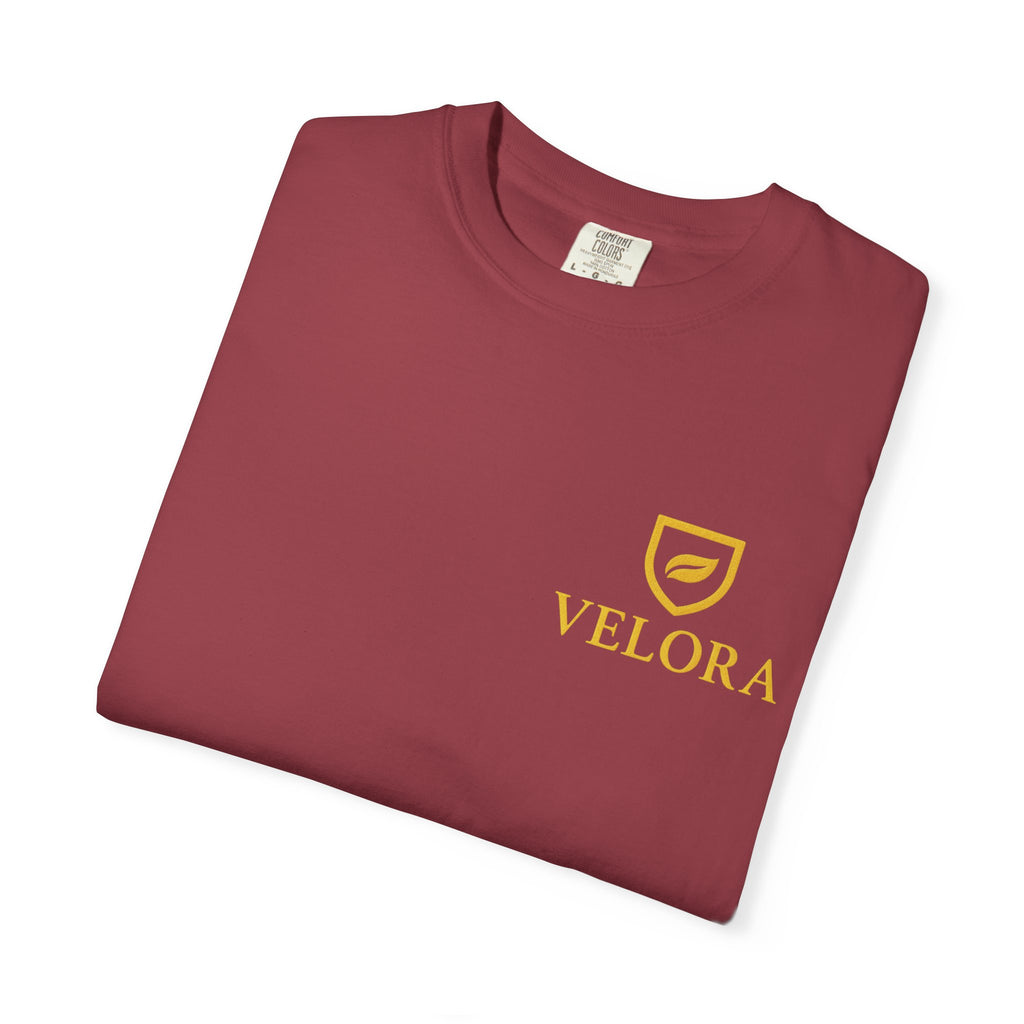Velora “Strength & Kindness” Garment-Dyed Unisex Tee – Gold Edition