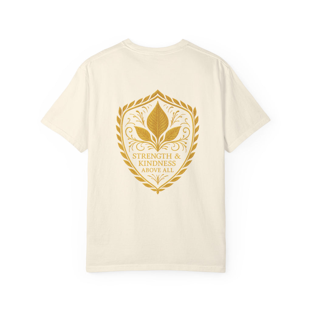 Velora “Strength & Kindness” Garment-Dyed Unisex Tee – Gold Edition