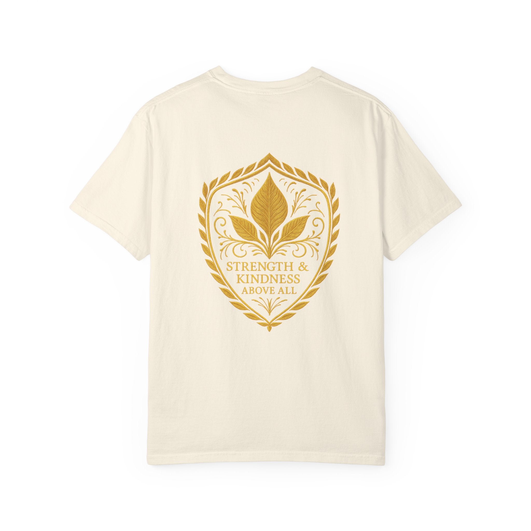 Velora “Strength & Kindness” Garment-Dyed Unisex Tee – Gold Edition
