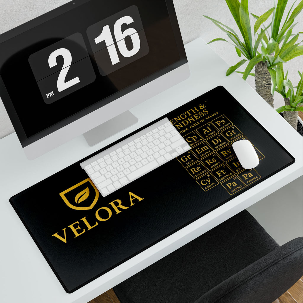 Scientific Desk Mat, Dark  - Strength & Kindness Design