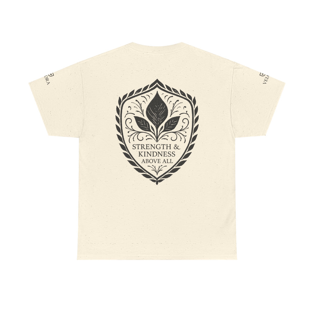 Velora “Strength & Kindness” Heavy Cotton Tee – Timeless Streetwear with Meaning