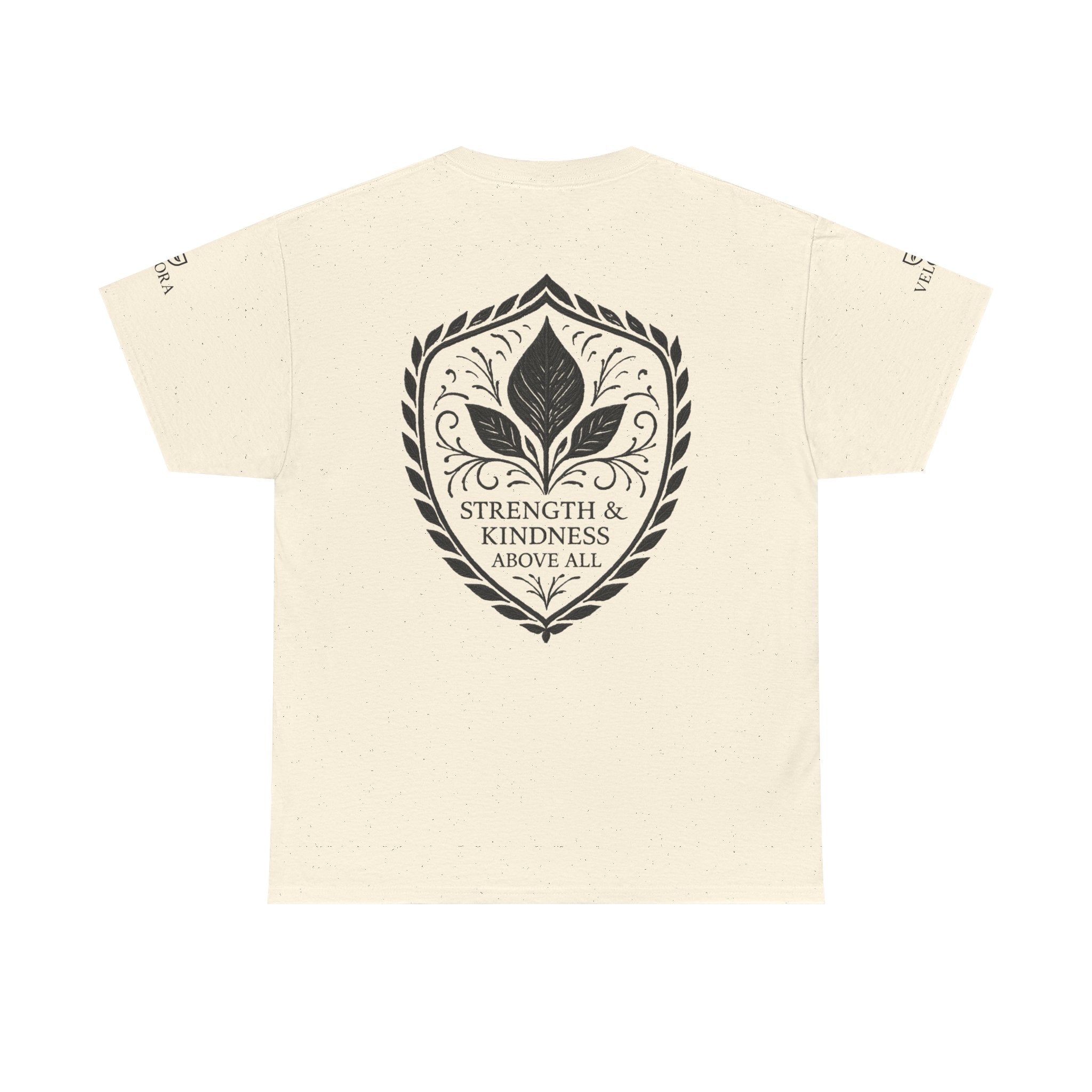 Velora “Strength & Kindness” Heavy Cotton Tee – Timeless Streetwear with Meaning