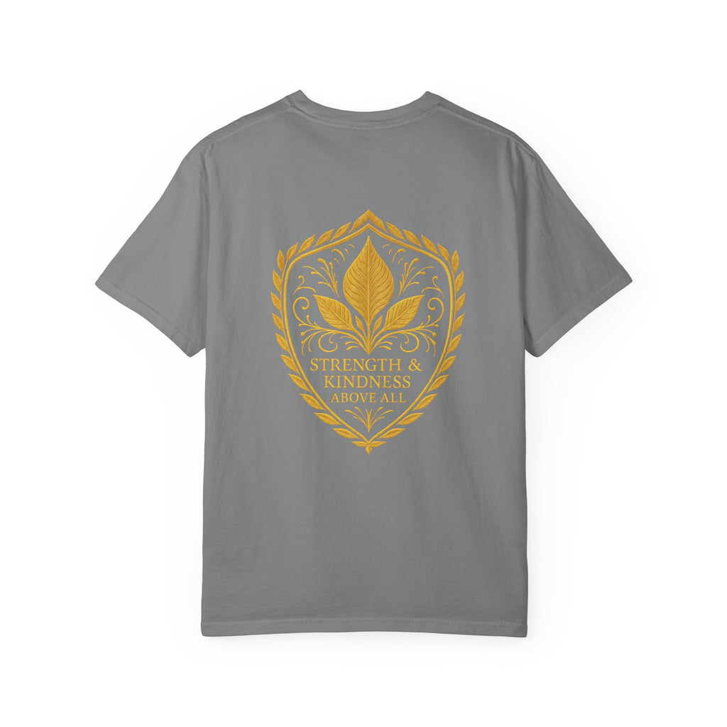 Velora “Strength & Kindness” Garment-Dyed Unisex Tee – Gold Edition