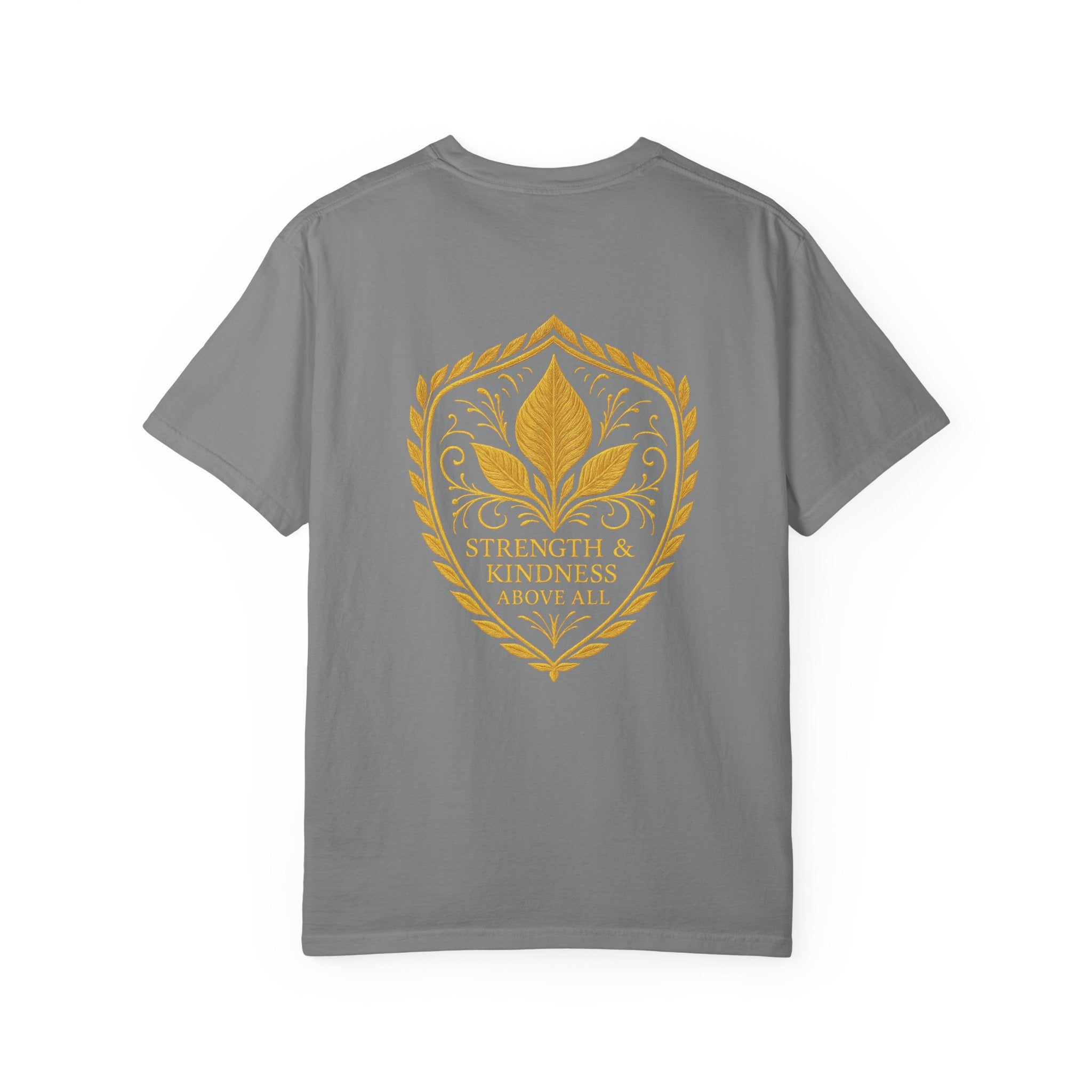 Velora “Strength & Kindness” Garment-Dyed Unisex Tee – Gold Edition