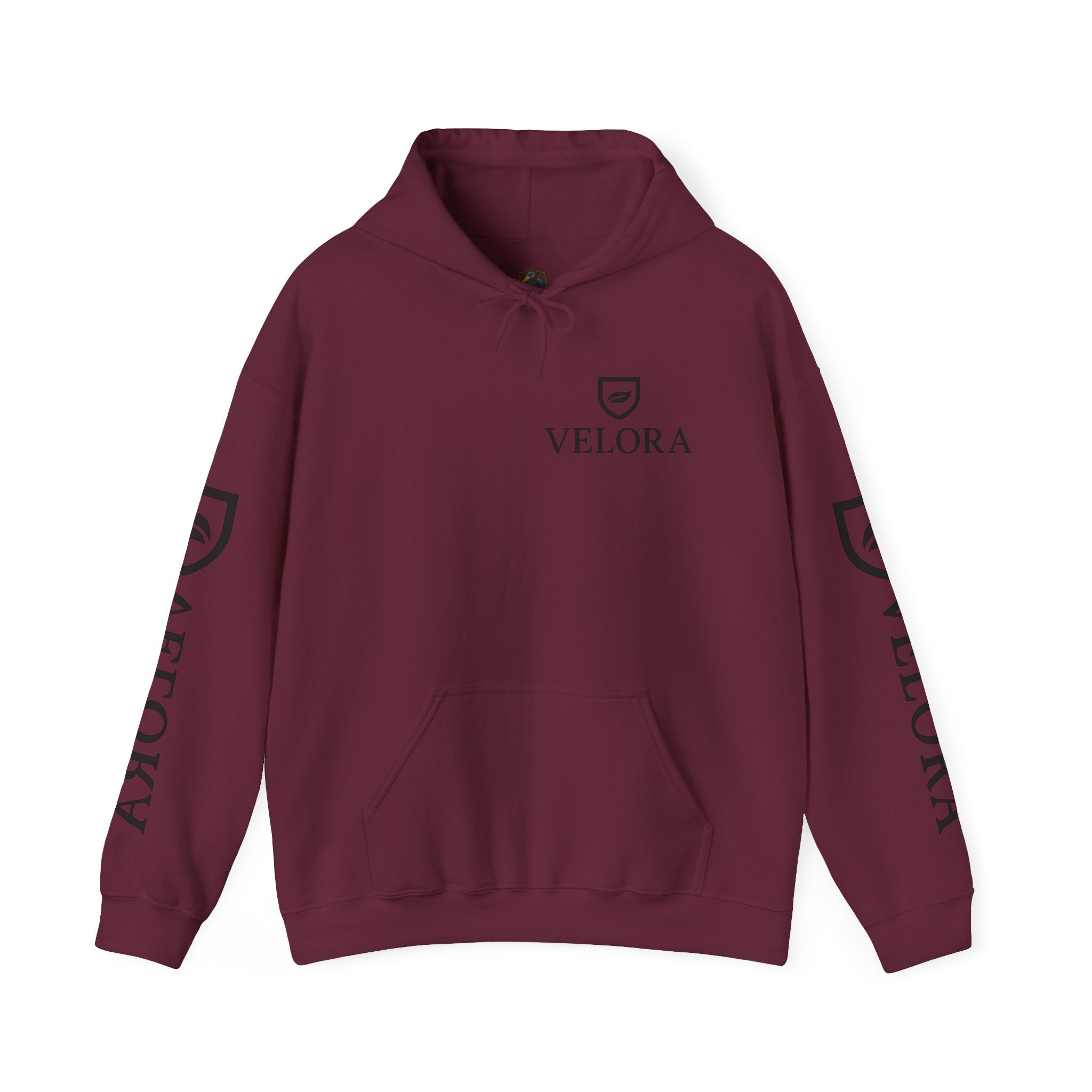 Velora Shield Hoodie - Embroidered Symbol of Strength & Kindness