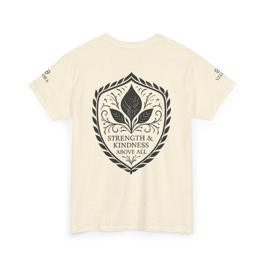 Velora “Strength & Kindness” Heavy Cotton Tee – Timeless Streetwear with Meaning